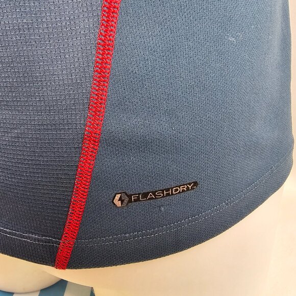 The North Face Shirt Mens Medium Gray Red Performance Outdoors Crew Neck Hiking - Picture 11 of 16